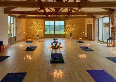 Set up for a Yoga Retreat in the La Balie Studio